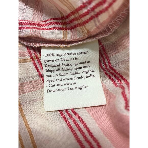 CHRISTY DAWN Avery Pink Plaid Smocked Bust Cotton Jumpsuit US XSMALL - Picture 12 of 13